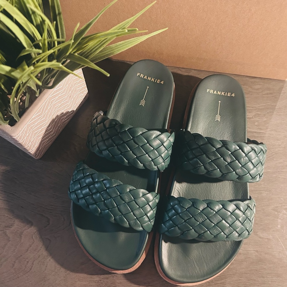 Malone Spring Green Weave Sandal